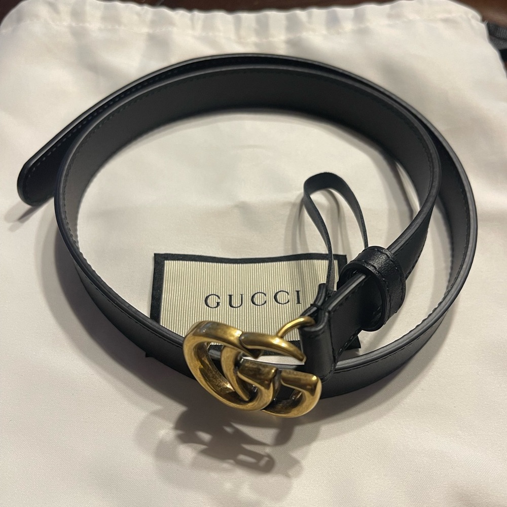 Black And Gold Gucci Belt